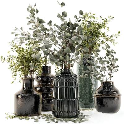 现代玻璃花瓶插花-04